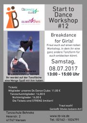 Tickets für Start to Dance Workshop #12 am 08.07.2017 - Karten kaufen
